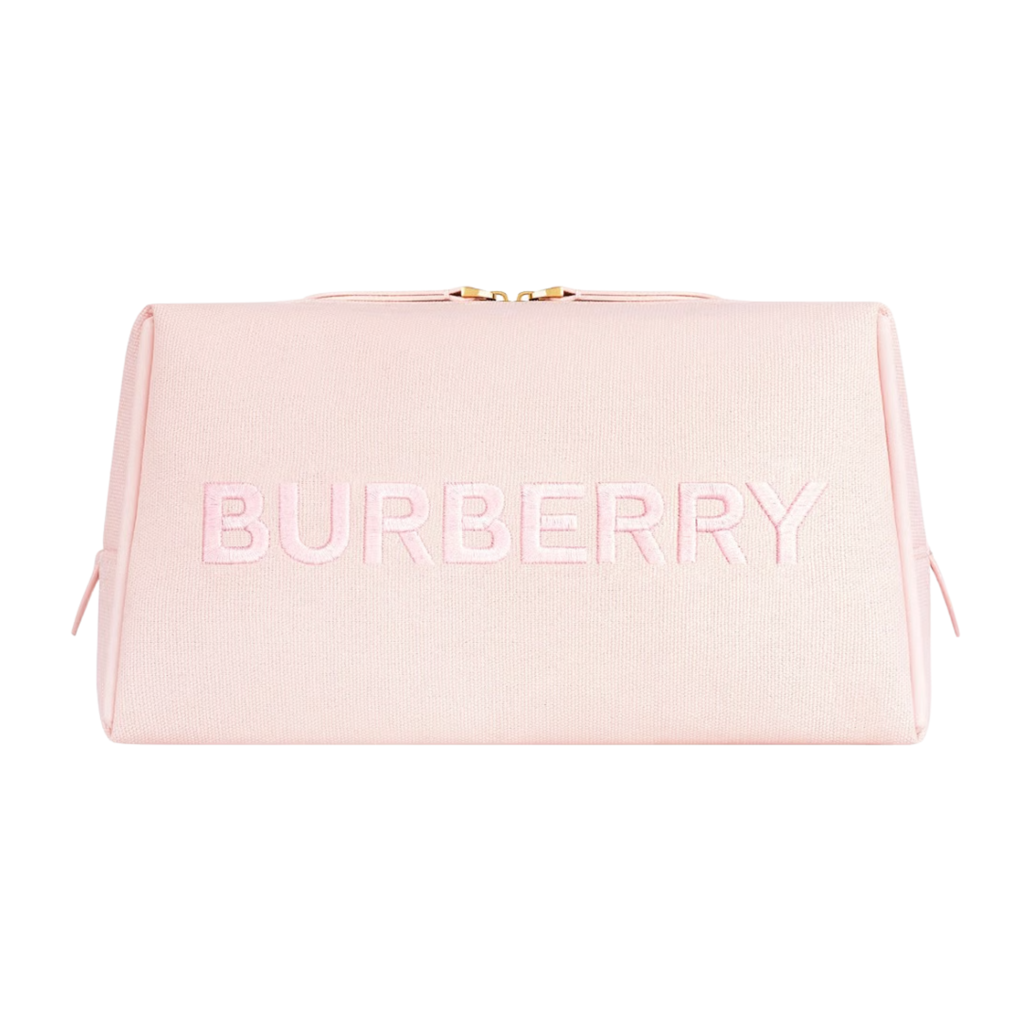 Burberry Embossed Logo Canvas Pouch - Pink