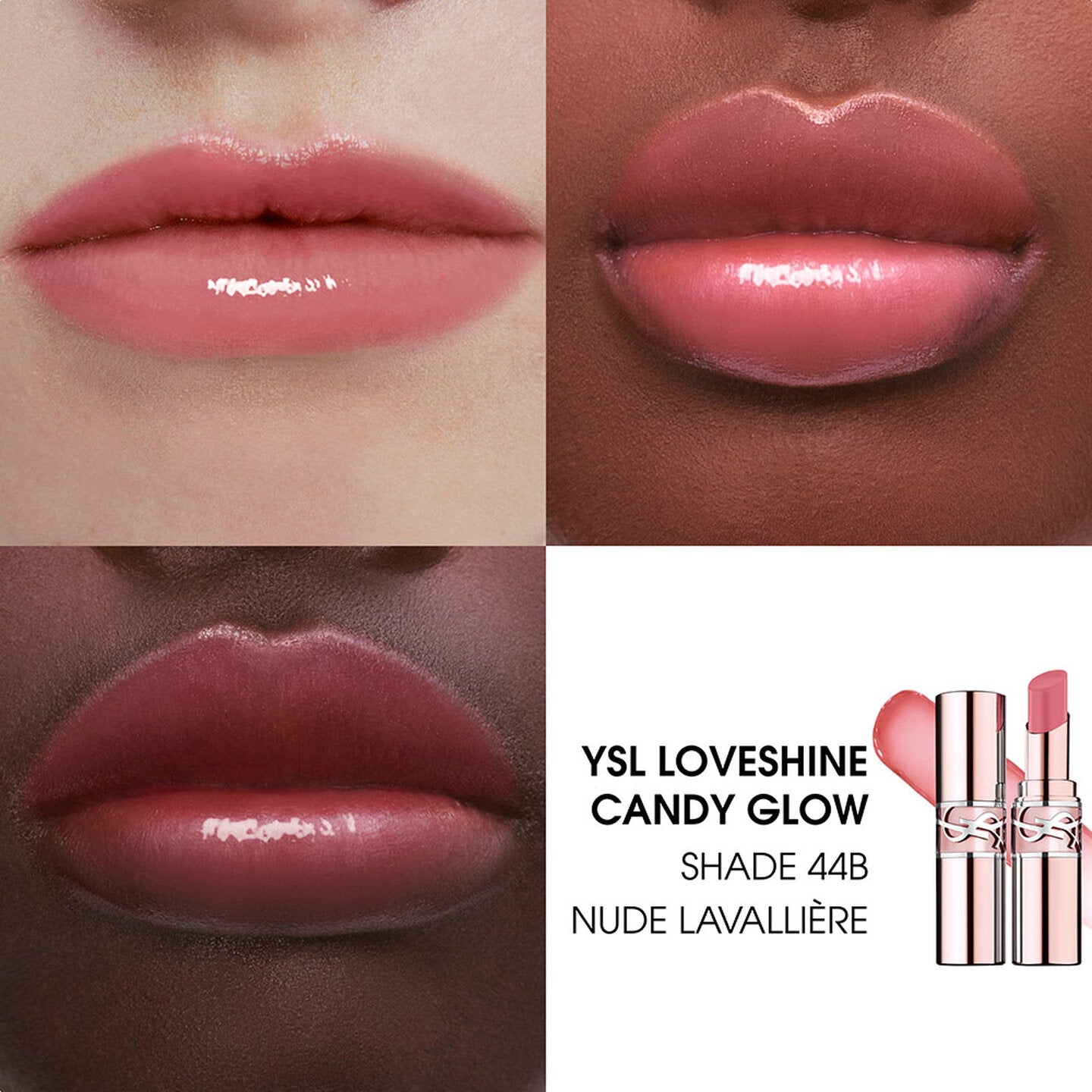 YSL Candy Glow Loveshine Lipstick 1.3g - 44B Nude Lavalliere