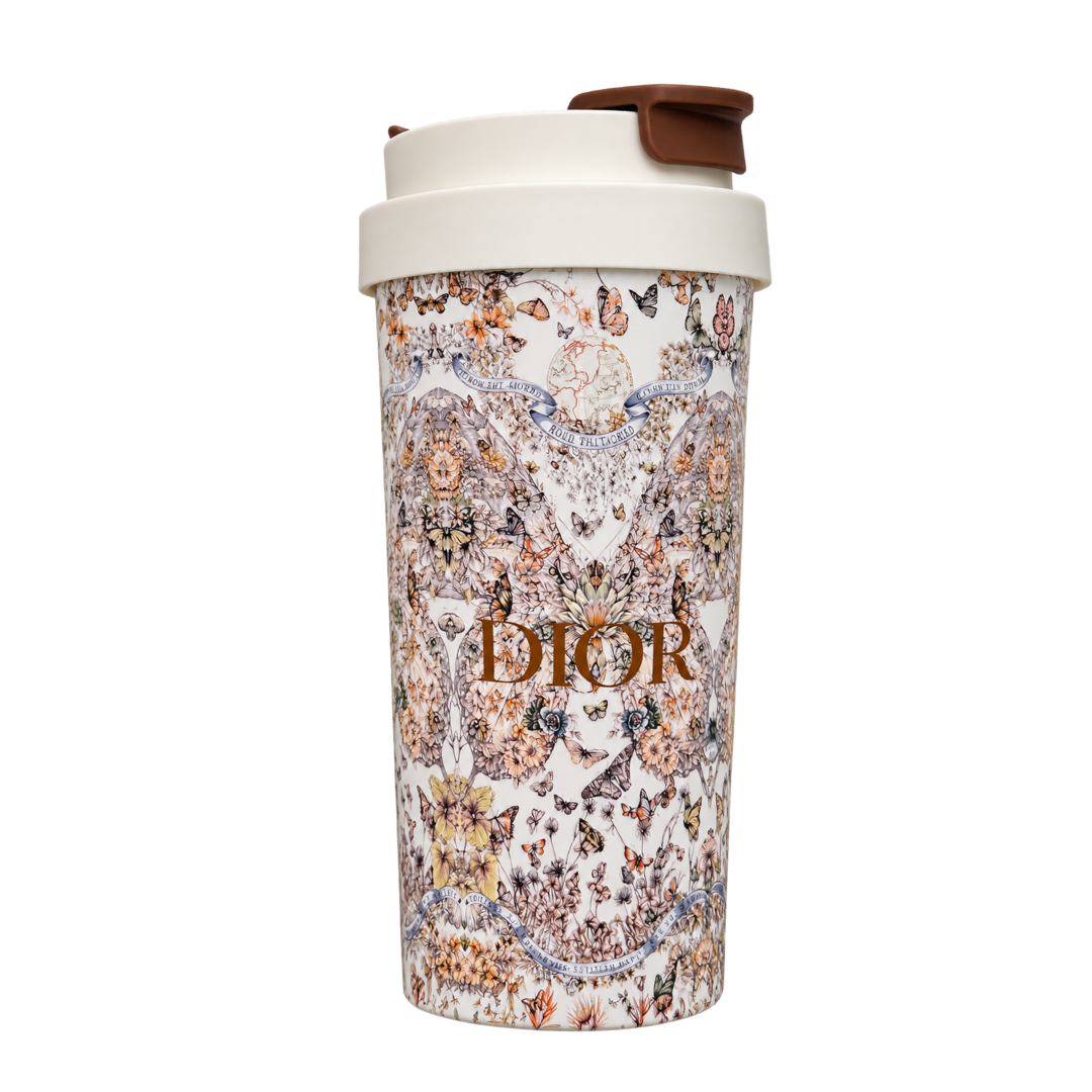 Dior Ceramic Around the World Butterfly Travel Mug
