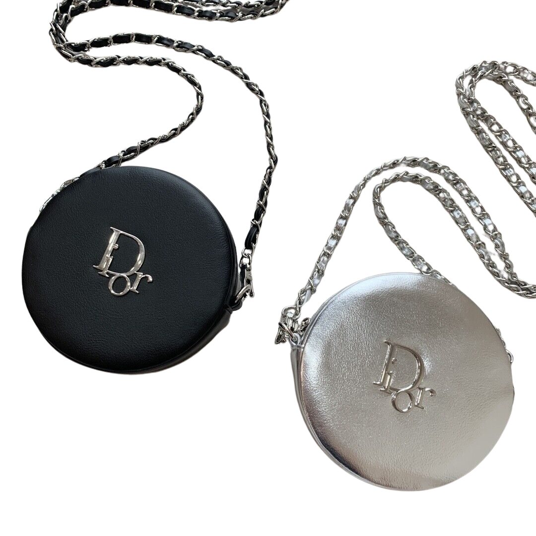 Dior Beauty Vanity Round Bag with Sling Chain