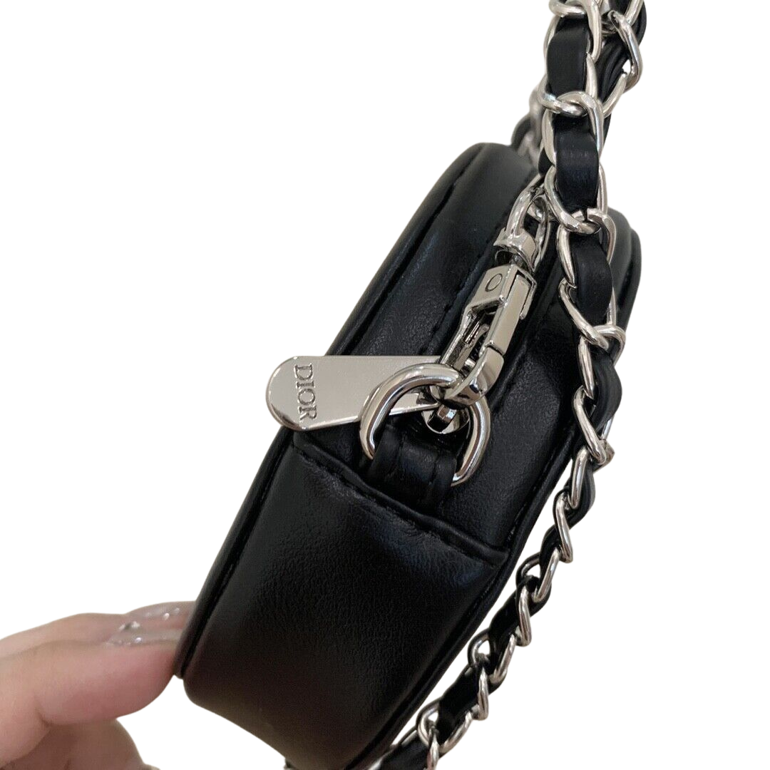 Dior Beauty Vanity Round Bag with Sling Chain