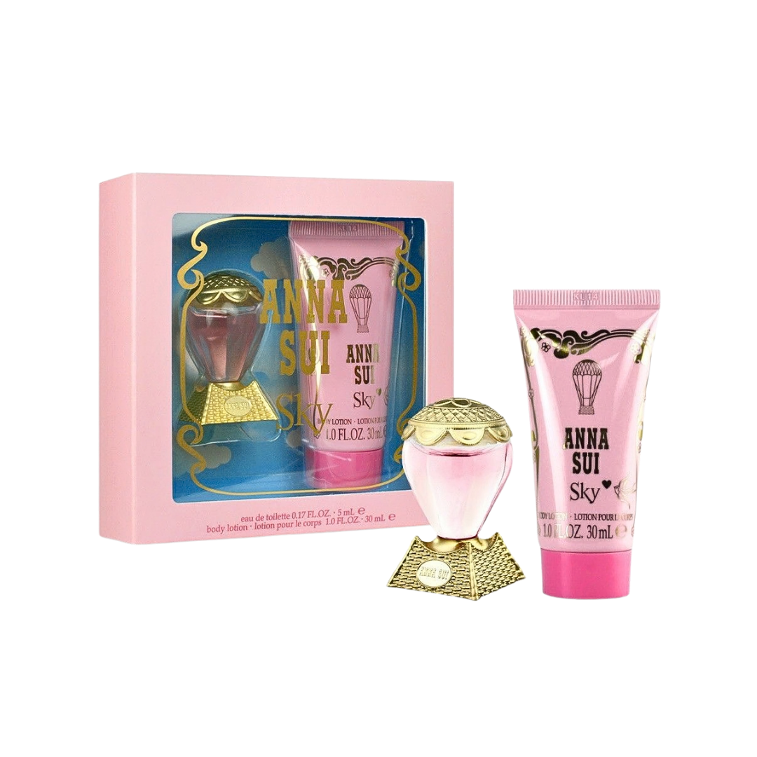 Anna Sui Sky EDT 5ML Set with Lotion