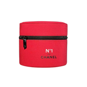 Chanel N'1 Vanity Case Round Makeup Bag - Red