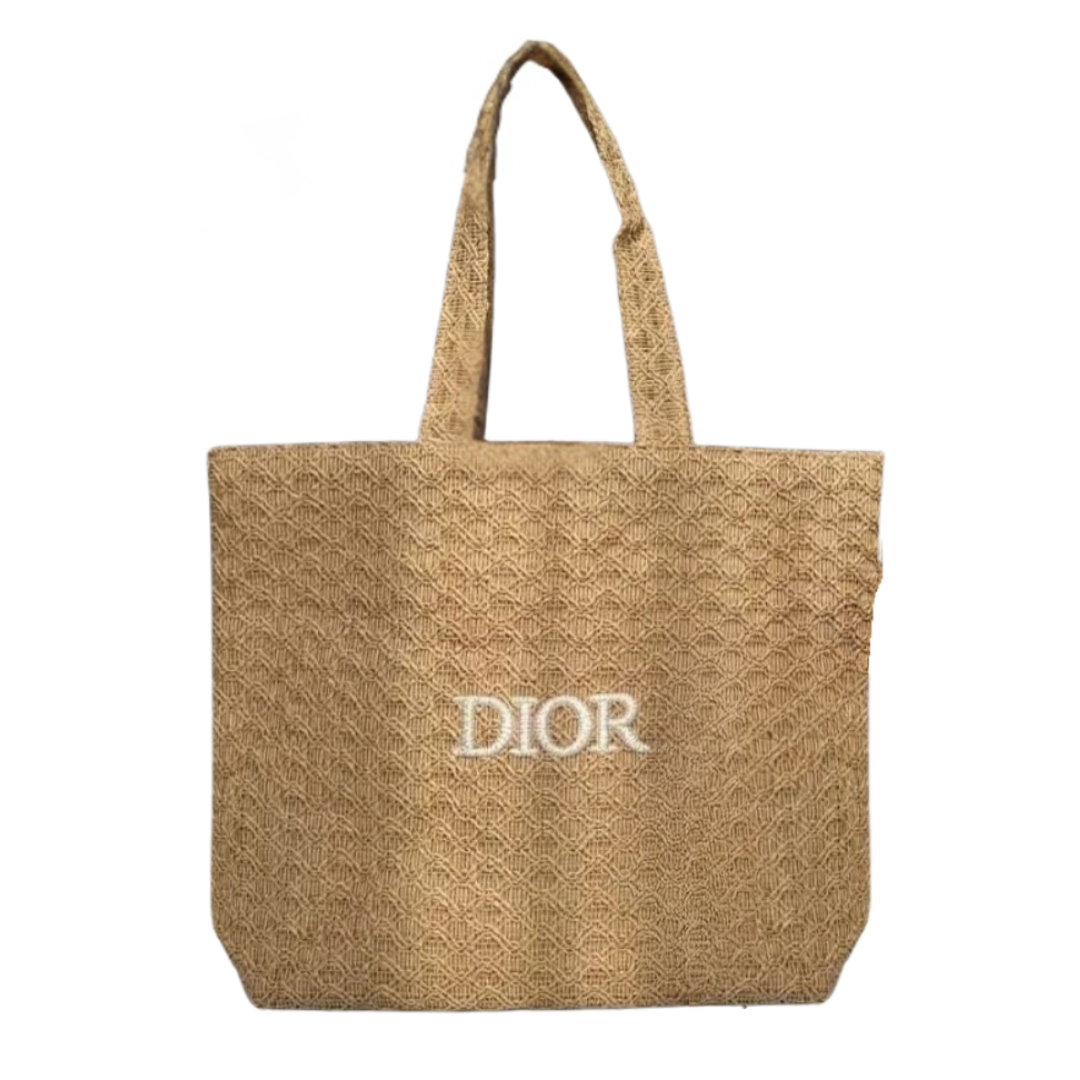 Dior Beauty 2025 Rattan Tote Bag - Beige