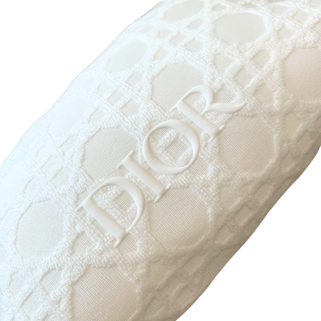 Dior Beauty White Cannage Cosmetic Pouch