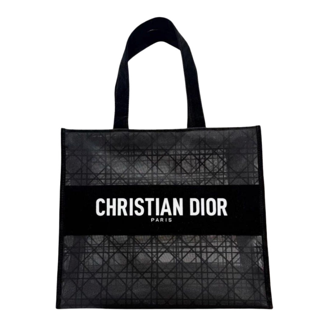 Dior Christian Dior Mesh Tote Bag - Black
