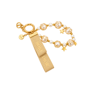 Dior Gold Pearl And Star Keychain