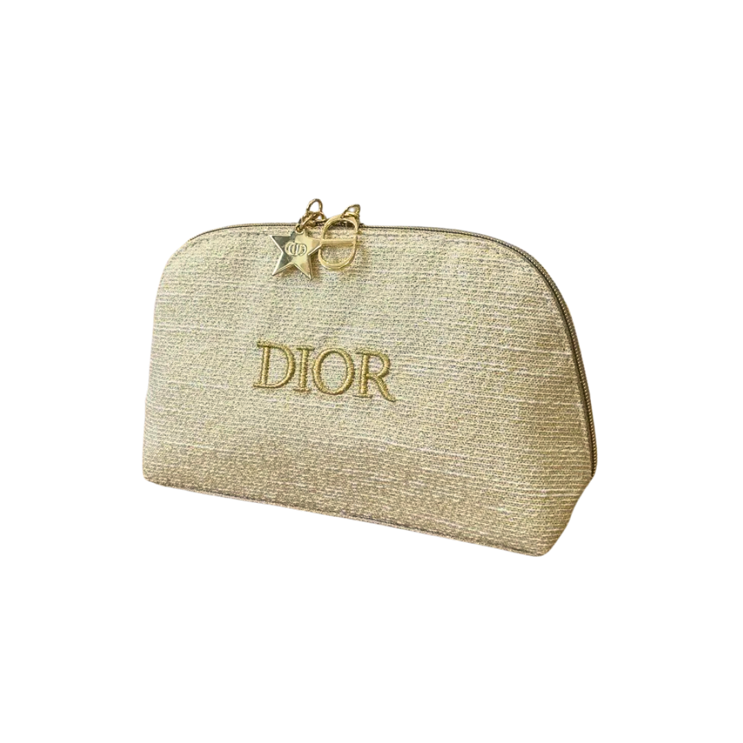 Dior Holiday 2024 Makeup Pouch with Star and CD Logo Chain