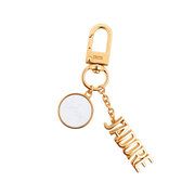 Dior J'adore Gold & White Medallion Bag Charm