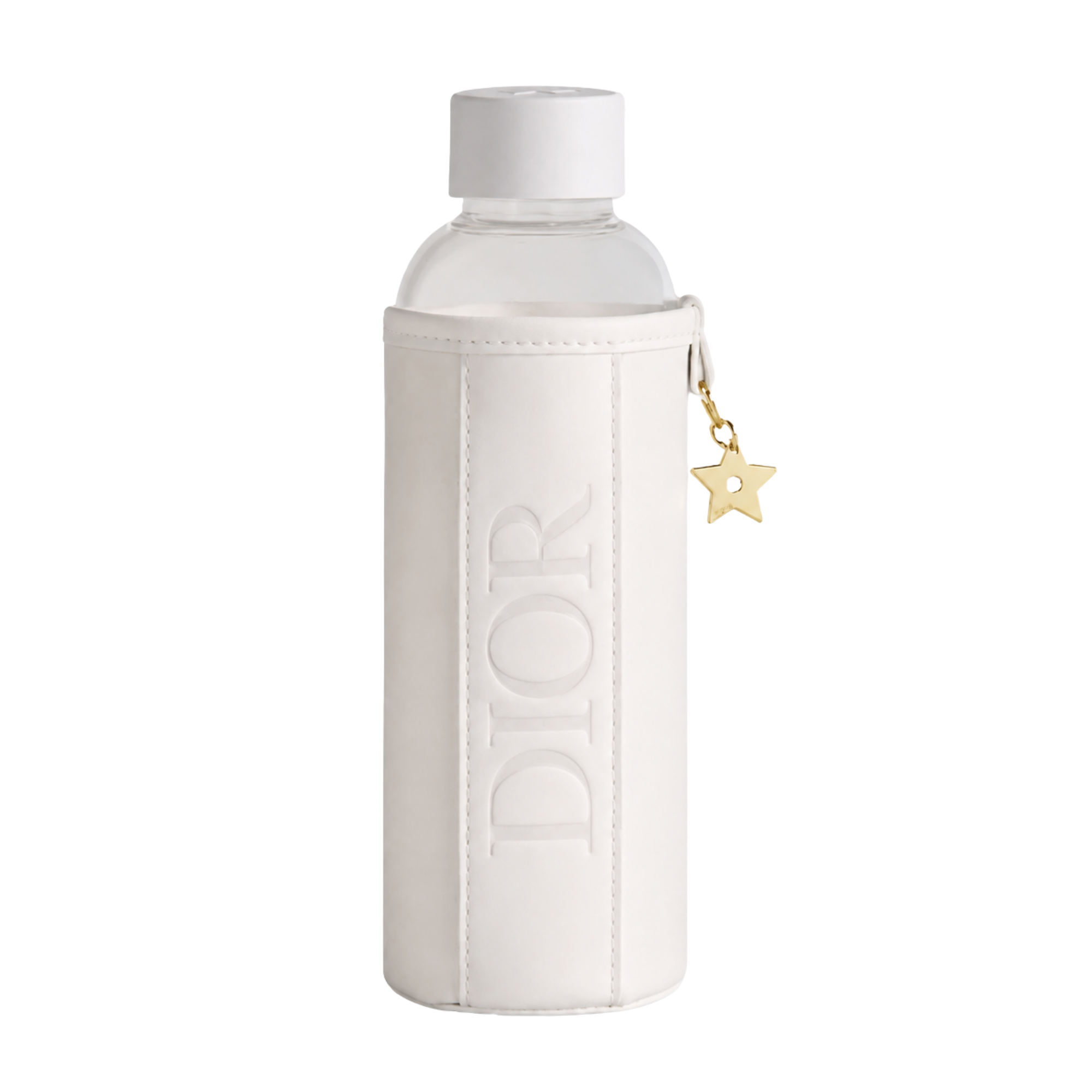Dior Water Bottle with Sleeve and Gold Star Charm 500ML