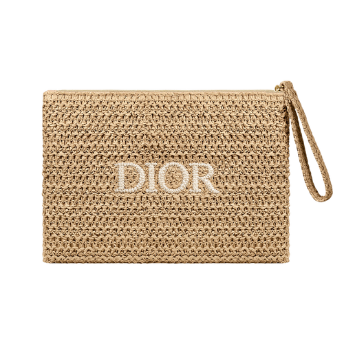 Dior Beauty Raffia Pouch - Beige