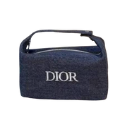 Dior Denim Cosmetic Pouch with Handle