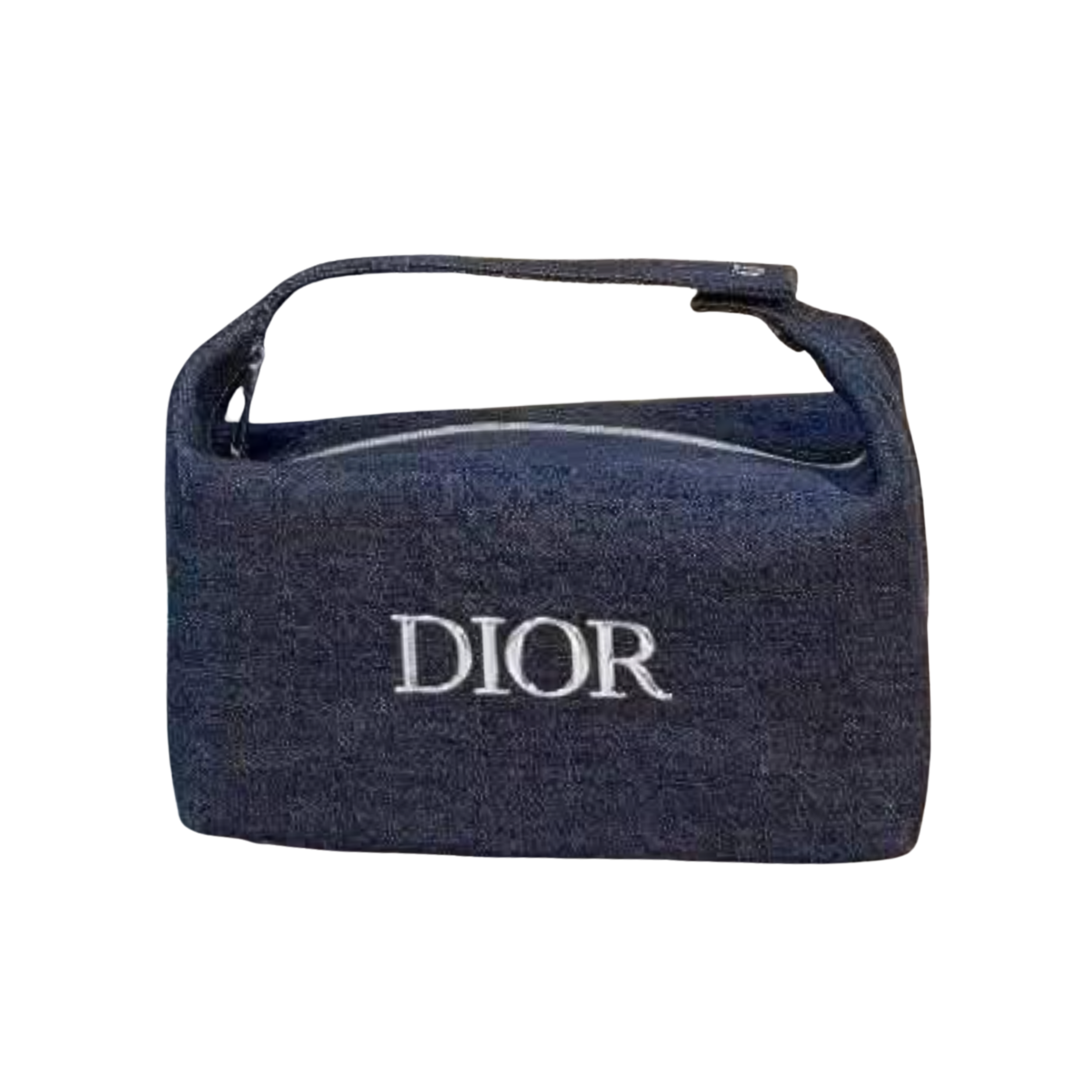Dior Denim Cosmetic Pouch with Handle