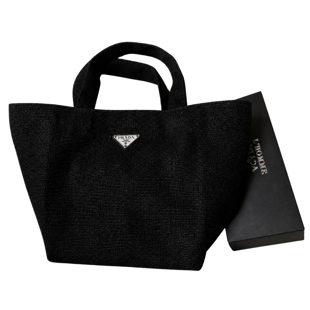 Prada Canvas Handbag - Black