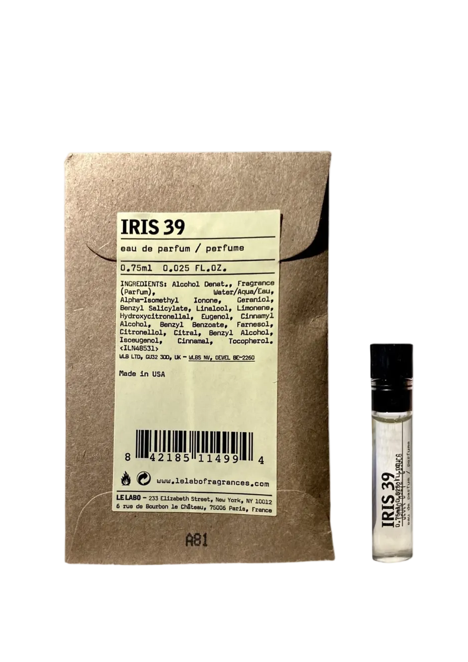 Le Labo Iris 39 EDP 0.75ML Vials