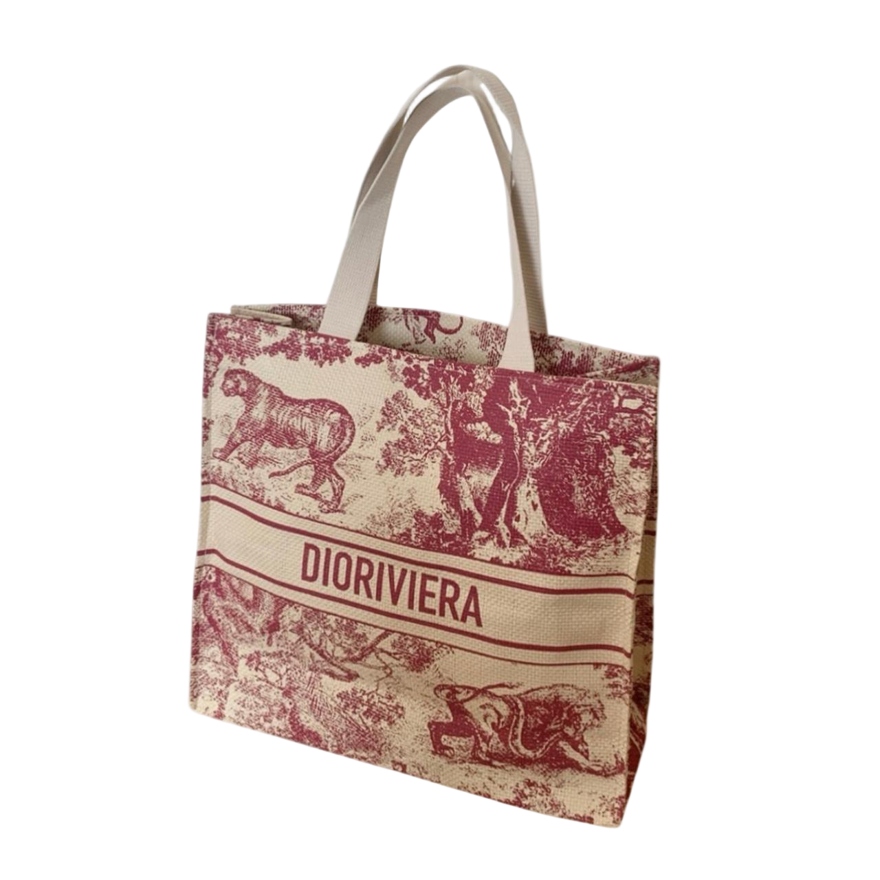 Christian Dior Dioriviera Canvas Tote Bag - Red