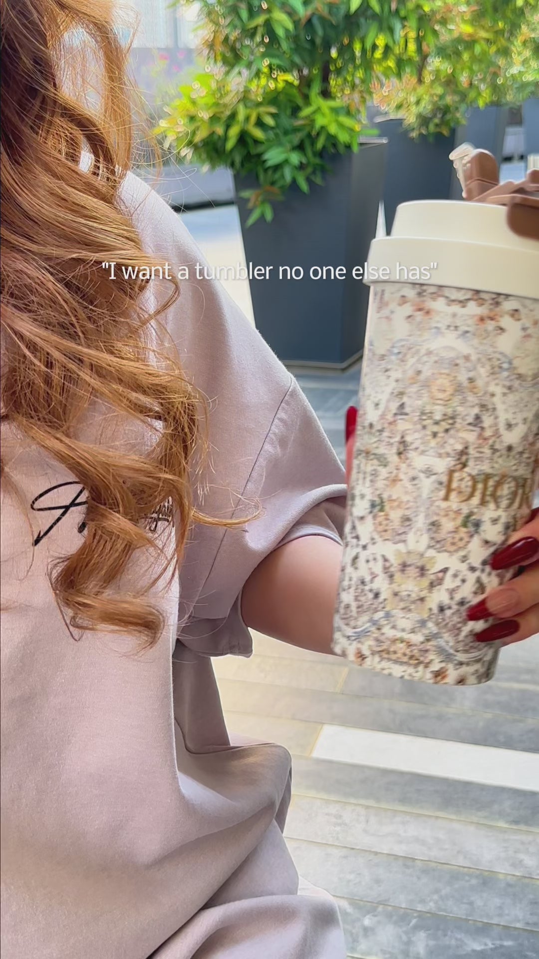 Load video: Dior Ceramic Around the World Butterfly Travel Mug