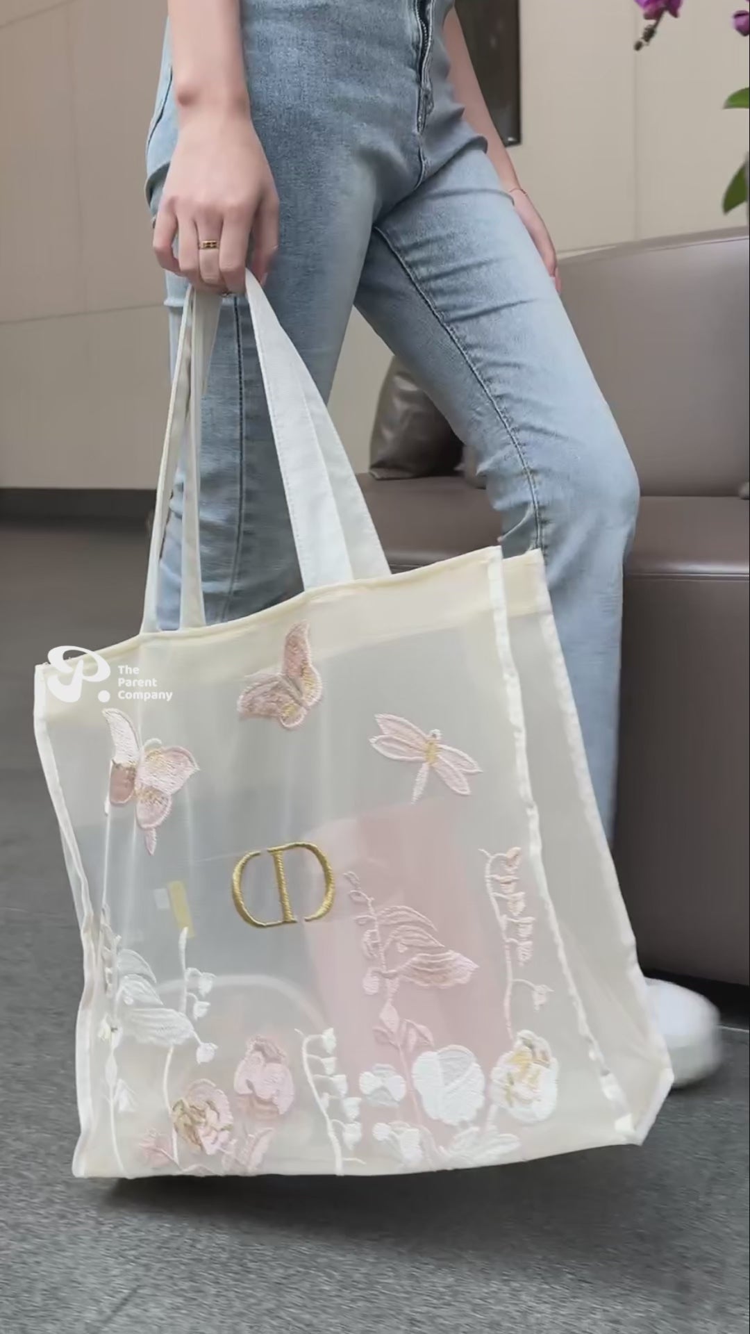Dior Beauty Embroidered Butterflies and Dragonflies Tote Bag – The