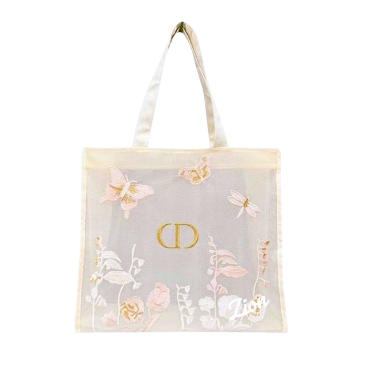 Dior Beauty Embroidered Butterflies and Dragonflies Tote Bag – The ...
